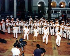 Retreta de la Banda Blanca en el Malecón 2000